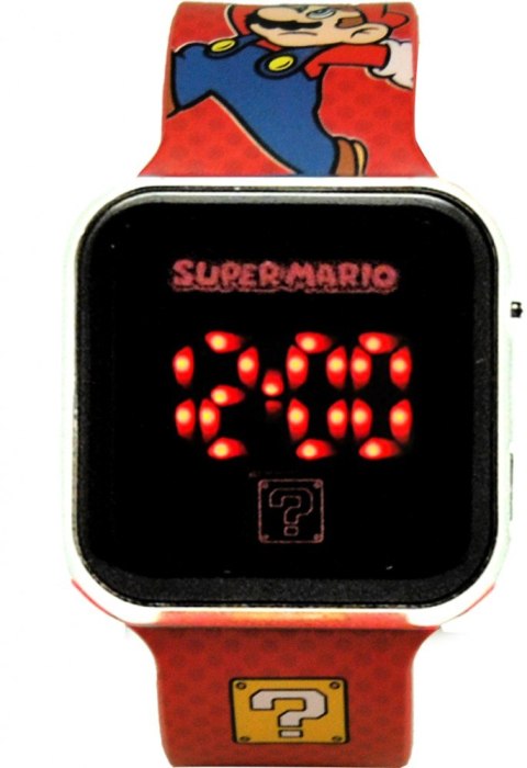 Zegarek led super mario czerwony