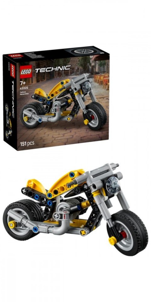 Klocki technic 42225 Żółty motocykl
