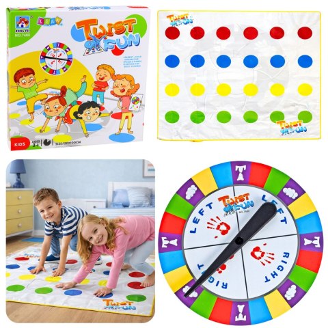 Gra Zręcznościowa Ruchowa Rodzinna Twist Fun Mata Koło Losujące