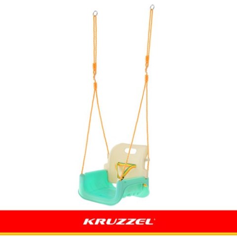 Huśtawka dla dzieci 3w1 kremowo-turkusowa Kruzzel