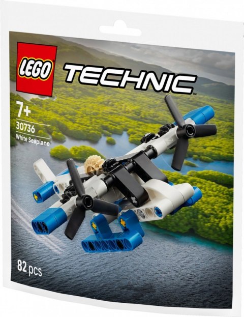 Klocki technic 30736 biały wodnosamolot