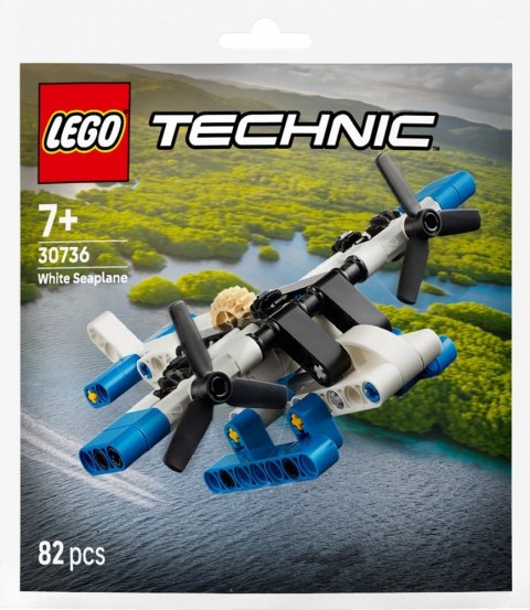 Klocki technic 30736 biały wodnosamolot