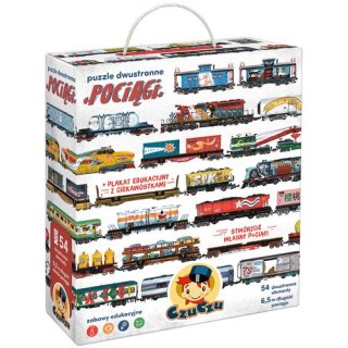 CzuCzu: Puzzle dwustronne - Pociągi 5+ Bright Junior Media