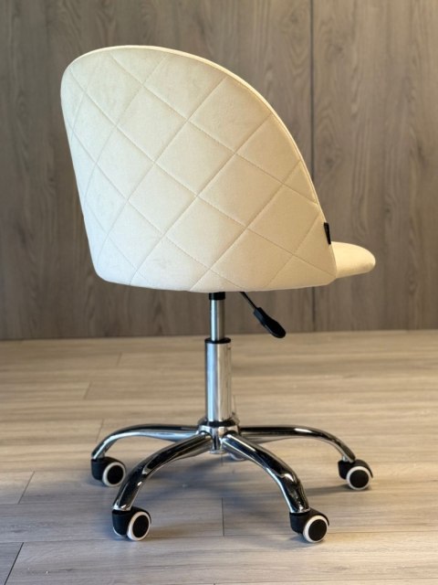 Lugano Krzesło obrotowe GLORIA OFFICE CREAM VELVET