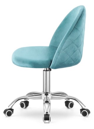 Lugano Krzesło obrotowe GLORIA OFFICE LIGHT BLUE VELVET