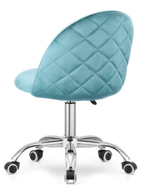 Lugano Krzesło obrotowe GLORIA OFFICE LIGHT BLUE VELVET