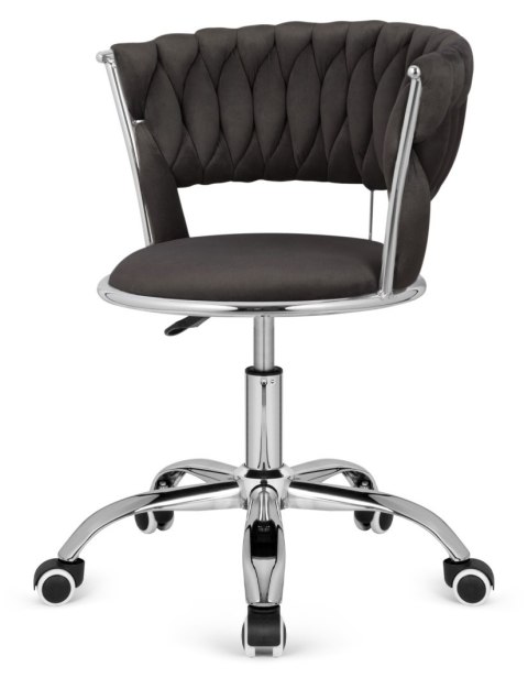 Lugano Krzesło obrotowe warkocz TRECCIA OFFICE BLACK VELVET II GATUNEK