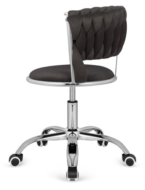 Lugano Krzesło obrotowe warkocz TRECCIA OFFICE BLACK VELVET II GATUNEK