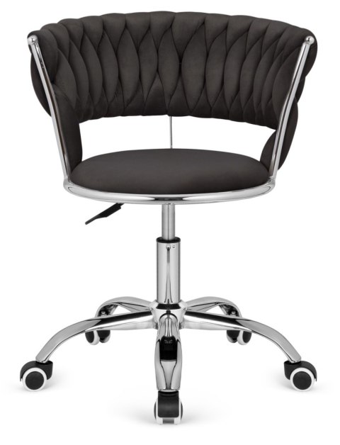 Lugano Krzesło obrotowe warkocz TRECCIA OFFICE BLACK VELVET II GATUNEK