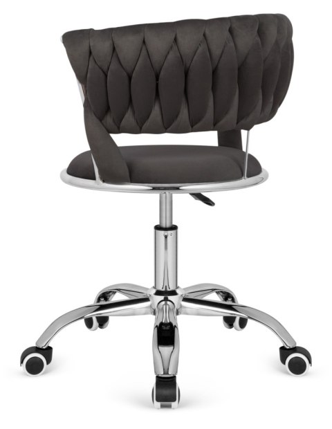 Lugano Krzesło obrotowe warkocz TRECCIA OFFICE BLACK VELVET II GATUNEK