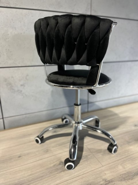 Lugano Krzesło obrotowe warkocz TRECCIA OFFICE BLACK VELVET II GATUNEK