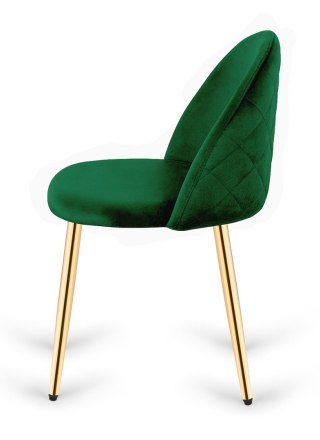 Lugano Krzesło tapicerowane GLORIA GREEN VELVET GOLD