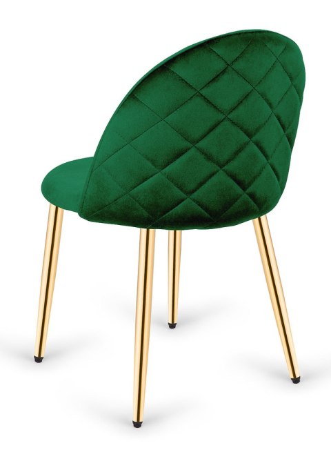 Lugano Krzesło tapicerowane GLORIA GREEN VELVET GOLD