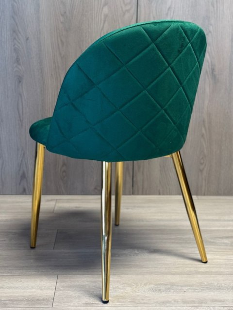 Lugano Krzesło tapicerowane GLORIA GREEN VELVET GOLD