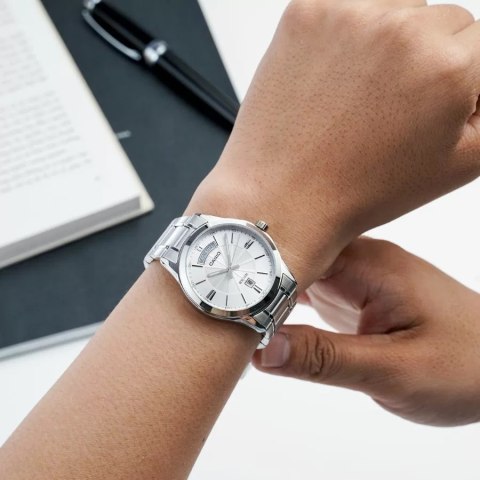 Casio ZEGAREK MĘSKI CASIO MTP-1381D-7AVDF (zd076b) + BOX