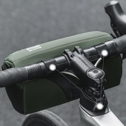 Torba rowerowa mocowana na kierownicę 2.2l - zielona