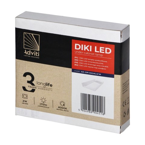 DIKI lampka podszafkowa LED, 2W, 170lm, 4000K, biała