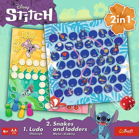 Gra klasyczna Lilo & Stitch 2w1 Chińczyk Węże i drabiny Trefl 02656