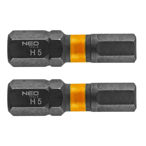 Bity udarowe HEX5 x 25 mm, 2 szt.