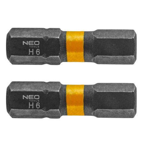 Bity udarowe HEX6 x 25 mm, 2 szt.