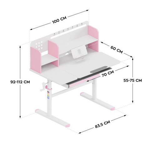 Biurko dla dzieci Mark Adler Study 5.7 Pink