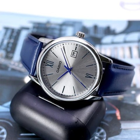Casio ZEGAREK MĘSKI CASIO MTP-V002L-2B3 + BOX (zd224b)