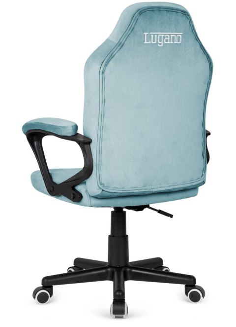 Lugano Fotel obrotowy do biurka MARIO ALCANTARA BLUE DUST