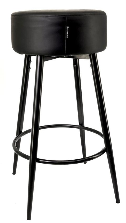 Lugano Krzesło barowe ASTI BLACK PU hoker BAR II GATUNEK