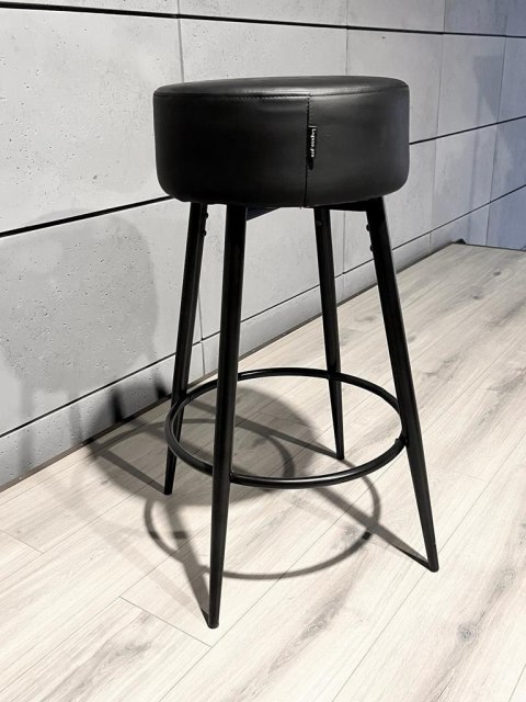 Lugano Krzesło barowe ASTI BLACK PU hoker BAR II GATUNEK
