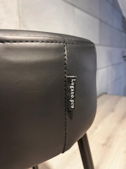 Lugano Krzesło barowe ASTI BLACK PU hoker BAR II GATUNEK