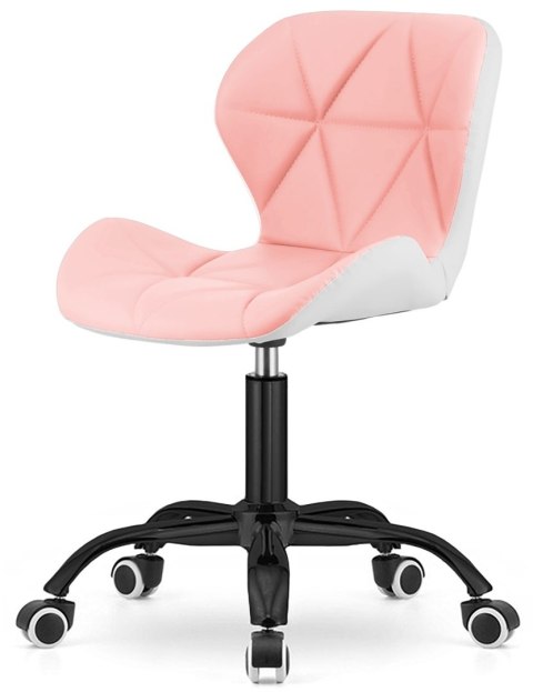 Lugano Krzesło obrotowe VASTO OFFICE PU PINK+WHITE SMOKE