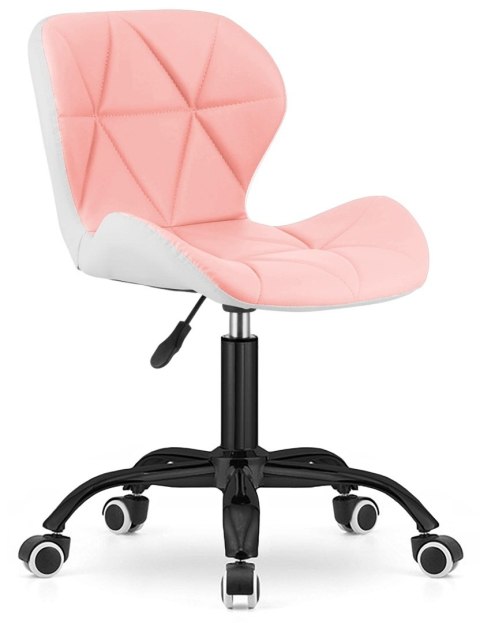 Lugano Krzesło obrotowe VASTO OFFICE PU PINK+WHITE SMOKE