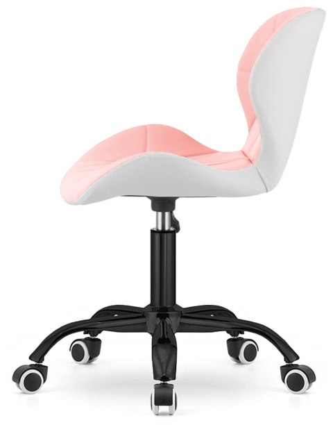 Lugano Krzesło obrotowe VASTO OFFICE PU PINK+WHITE SMOKE