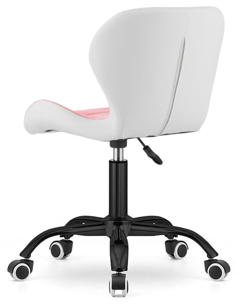 Lugano Krzesło obrotowe VASTO OFFICE PU PINK+WHITE SMOKE