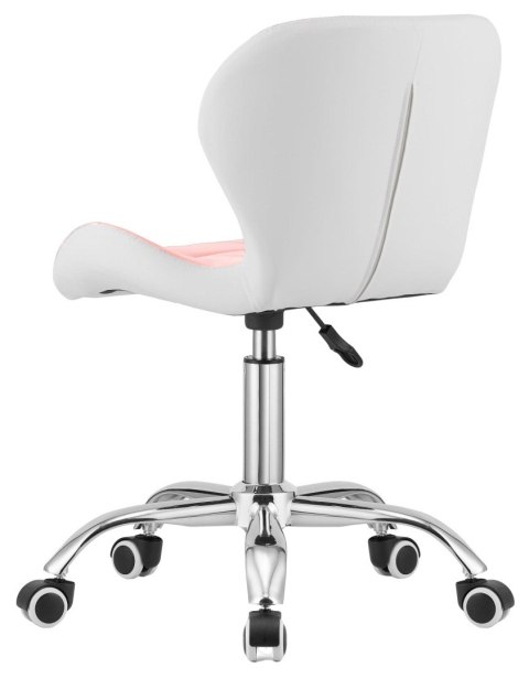 Lugano Krzesło obrotowe VASTO OFFICE PU PINK+WHITE
