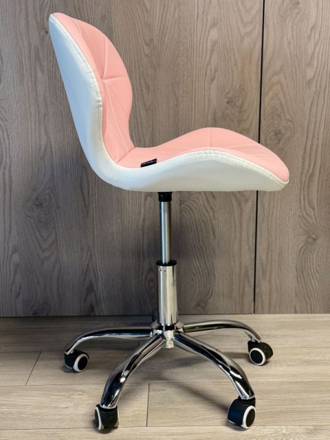 Lugano Krzesło obrotowe VASTO OFFICE PU PINK+WHITE