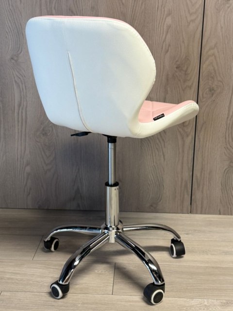 Lugano Krzesło obrotowe VASTO OFFICE PU PINK+WHITE