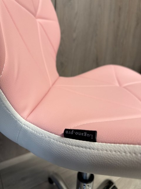 Lugano Krzesło obrotowe VASTO OFFICE PU PINK+WHITE