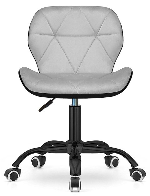 Lugano Krzesło obrotowe VASTO OFFICE VELVET BLACK + GREY SMOKE