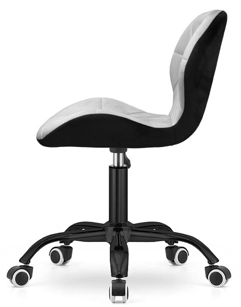 Lugano Krzesło obrotowe VASTO OFFICE VELVET BLACK + GREY SMOKE