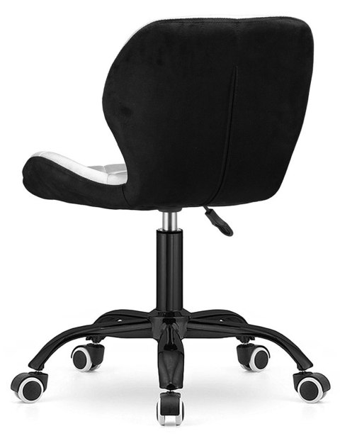 Lugano Krzesło obrotowe VASTO OFFICE VELVET BLACK + GREY SMOKE