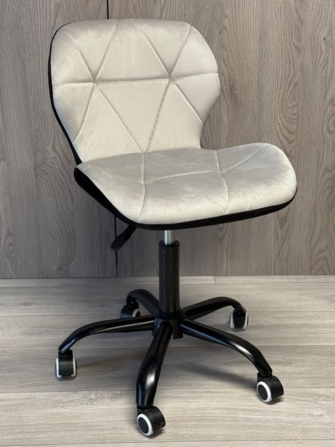 Lugano Krzesło obrotowe VASTO OFFICE VELVET BLACK + GREY SMOKE