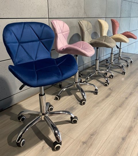 Lugano Krzesło obrotowe VASTO OFFICE VELVET BLUE