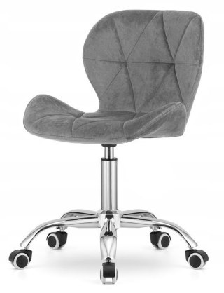 Lugano Krzesło obrotowe VASTO OFFICE VELVET DARK GREY