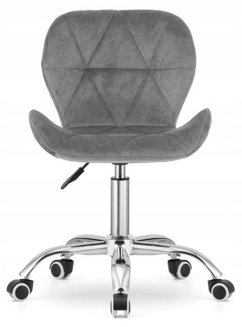 Lugano Krzesło obrotowe VASTO OFFICE VELVET DARK GREY