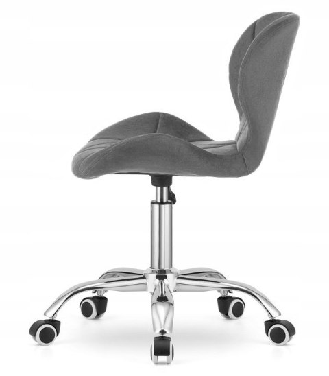 Lugano Krzesło obrotowe VASTO OFFICE VELVET DARK GREY