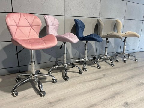 Lugano Krzesło obrotowe VASTO OFFICE VELVET PINK