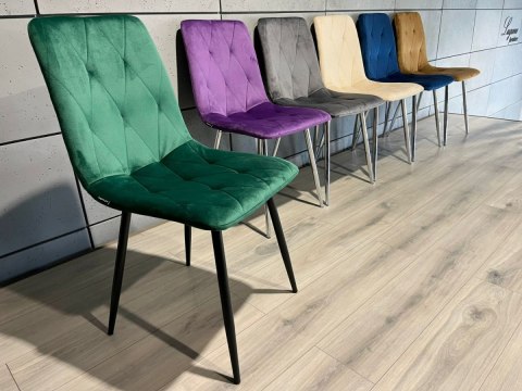 Lugano Krzesło tapicerowane BORGO VELVET GREEN