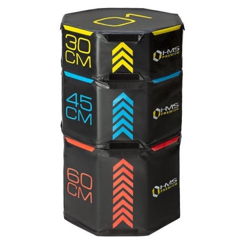 PYOBS01 (3 CZĘŚCI) SKRZYNIE PLYOMETRYCZNE OCTAGON SOFT ZESTAW HMS PREMIUM