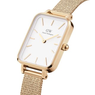 Daniel Wellington ZEGAREK DAMSKI DANIEL WELLINGTON Quadro Pressed Evergold 20mm DW00100556 + BOX (zw520a)